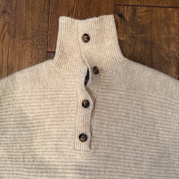 FRNCH Paris Wool Blend Tan Sweater Vest, Size Medium - Picture 4 of 10